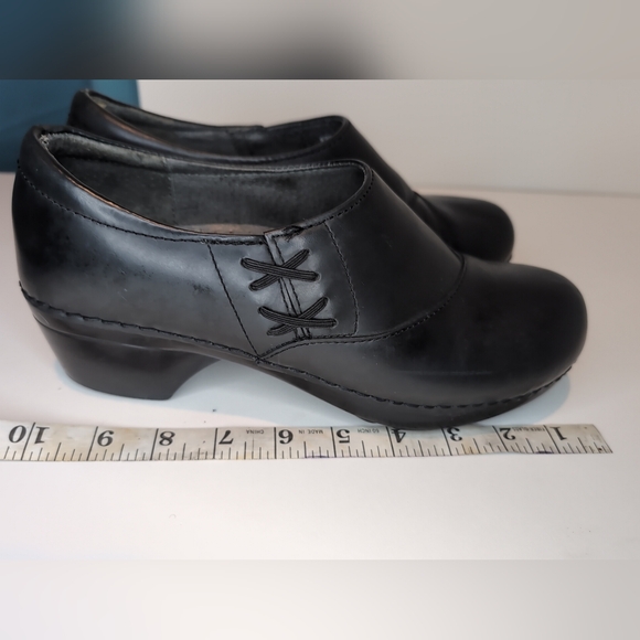 Dansko Stacie Black Leather Clogs Women's Size‎ 39 - Picture 12 of 12